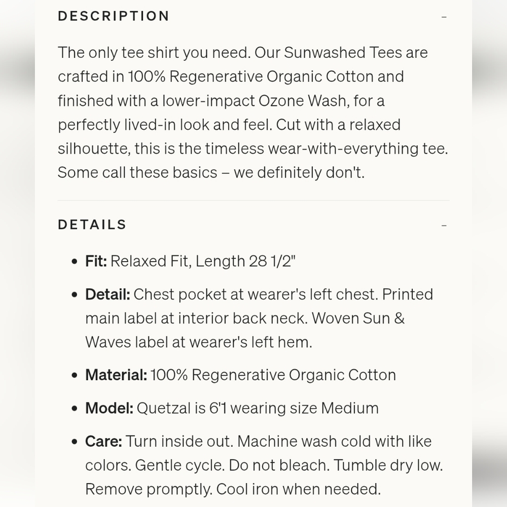 Pristine Faherty Sunwashed Regenerative Pocket Te… - image 5